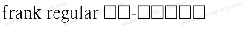 frank regular 粗体字体转换
